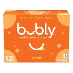 Bubly Sparkling Water Orange Bubly  12x355.0 ml, $0.20/100ml