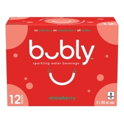Bubly Sparkling Water Strawberry Sparkling Water 12x355.0 ml, $0.16/100ml