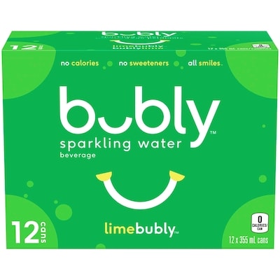 Bubly Sparkling Water Lime Sparkling Water Beverage, 12 Pack  12x355.0 ml, $0.15/100ml