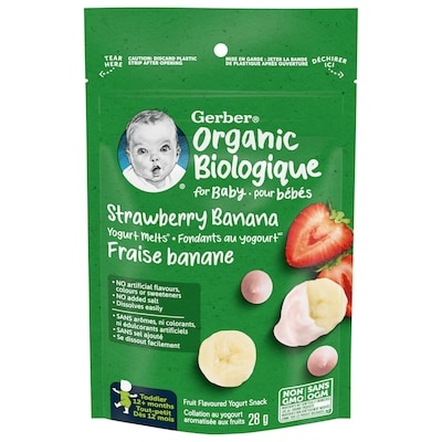 Gerber Organic Yogurt Melts, Strawberry Banana 28 g, $18.89/100g