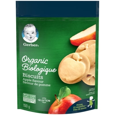 Gerber Organic Biscuits, Apple Flavour 150 g, $3.66/100g