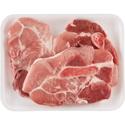 President's Choice Free From Bone In Pork Sirloin Chops, Tray Pack $12.99/1kg $5.89/1lb