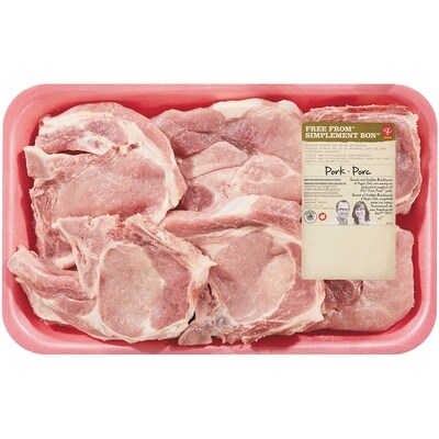 President's Choice Pork Loin Sirloin Chops, Club Pack $9.90/1kg $4.49/1lb