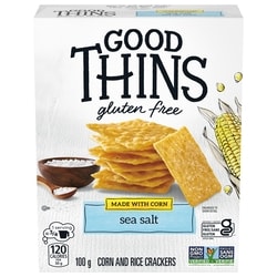 Christie Good Thins, Sea Salt, Gluten Free Corn Crackers 100 g, $3.00/100g