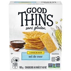 Christie Craquelins au maïs Good Thins sans gluten au sel de mer 100 g, 3,00 $/100g