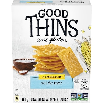 Christie Craquelins au maïs Good Thins sans gluten au sel de mer 100 g, 4,99 $/100g