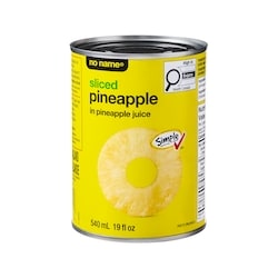 Sans Nom Ananas en tranches dans du jus d’ananas 540 ml, 0,42 $/100ml
