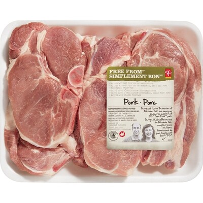 President's Choice Free From Pork Loin Combo Chops $10.34/1kg $4.69/1lb