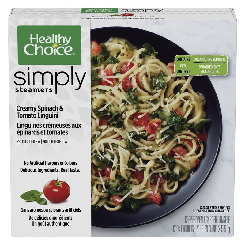 Simply Steamers Creamy Spinach & Tomato Linguini