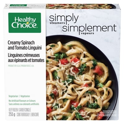 Healthy Choice Simply Steamers Linguines Crémeuses aux Épinards et Tomates 255 g, 2,74 $/100g