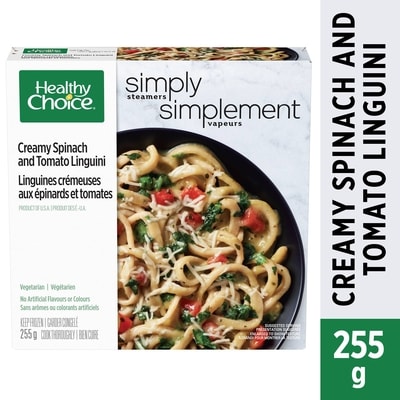 Healthy Choice Simplement vapeurs linguines crémeuses aux épinards et tomates 255 g, 1,57 $/100g