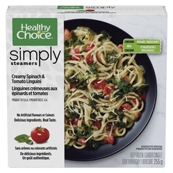 Healthy Choice Simply Steamers Linguines Crémeuses aux Épinards et Tomates 255 g, 2,55 $/100g