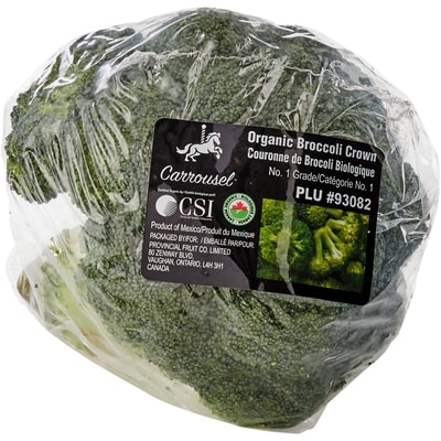 null Organic Broccoli Crowns $6.55/1kg $2.97/1lb