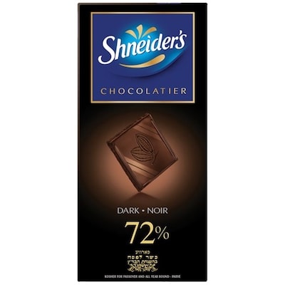 Shneider's Kosher 72% Dark Chocolate 100 g, $2.99/100g
