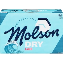 Molson Bière Dry (Pièce d’identité requise au moment du ramassage) 24x355.0 ml, 0,47 $/100ml