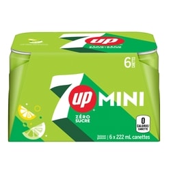 7 UP Boisson gazeuse sans sucre citron-lime 6x222.0 ml, 0,37 $/100ml