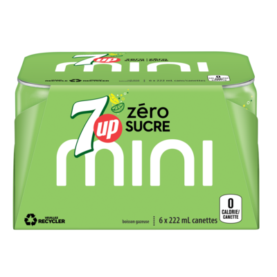 7 UP Zéro sucre 6x222.0 ml, 0,41 $/100ml