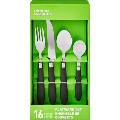 Everyday Essentials Rubber Flatware 16x1.0 ea, $1.13/1ea