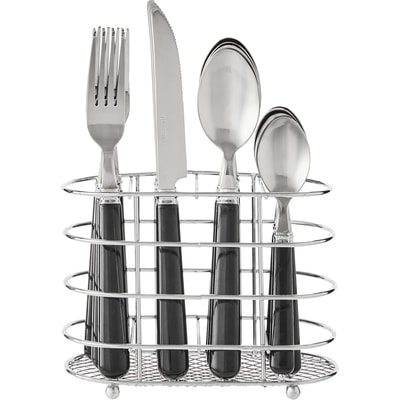 Flatware In Caddy, 17 Piece