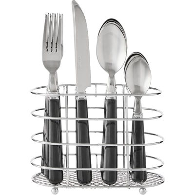 Flatware In Caddy, 17 Piece