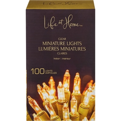 Life at Home Miniature Lights 100 Count - Clear  1 ea, $9.00/1ea