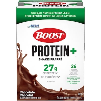 Nestle Health Science Boost Protein+ Chocolate Meal Replacement Shake , 4-Pack 4x325.0 ml, $1.00/100ml