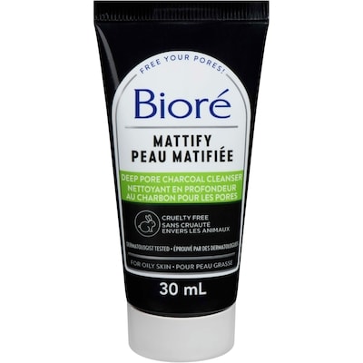 Biore Deep Pore Charcoal Cleanser, Face Wash for Oily Skin 30 ml, $11.67/100ml