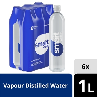 Glaceau Smartwater Bottle 6x1.0 l, $0.30/100ml
