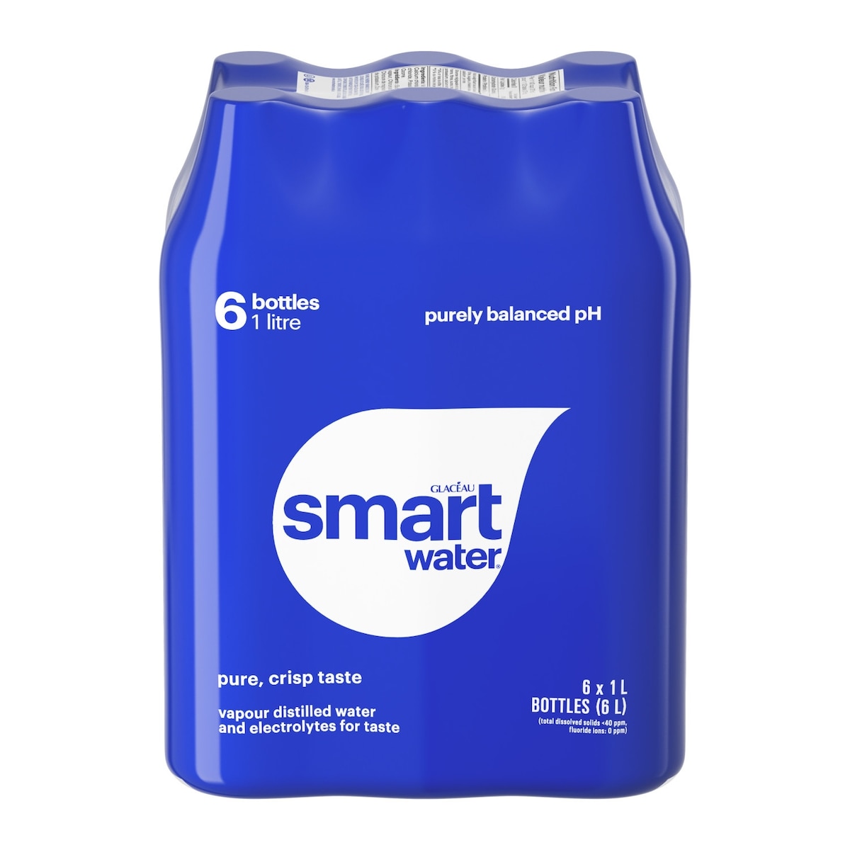 Glaceau Smartwater Bottle 6x1.0 l, $0.32/100ml