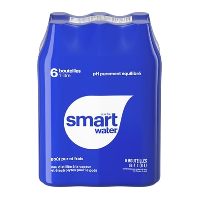 Glaceau Smartwater Bouteille 6x1.0 l, 0,32 $/100ml