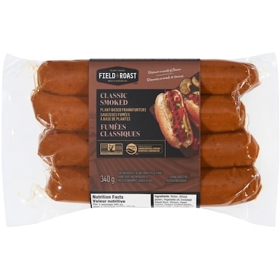 Field Roast Classic Smoked Frankfurter Plant-Based Sausage 340 g, $2.50/100g