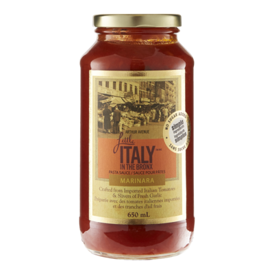 Little Italy In The Bronx Sauce pour pâtes Marinara 650 ml, 1,69 $/100ml