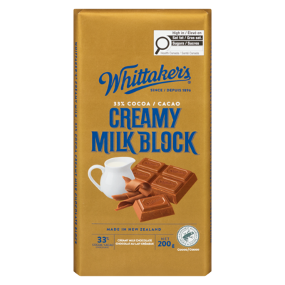 Whittaker's Milk Chocolate 200 g, $4.00/100g