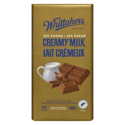 Whittaker's Milk Chocolate 200 g, $2.50/100g