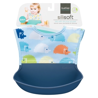 Kushies Bib With Silicone Pocket  6M+ 1 ea, $9.59/1ea