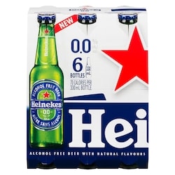 Heineken Alcohol Free Beer Bottles with Natural Flavours 6x330.0 ml, $0.66/100ml