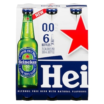 Heineken Alcohol Free Beer Bottles with Natural Flavours  6x330.0 ml, $0.81/100ml