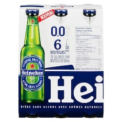 Heineken Bière non alcoolisée de type Lager, 0.0 6x330.0 ml, 0,68 $/100ml