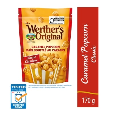 Werther’s Original Maïs soufflé au caramel Werther’s Original 170 g, 2,94 $/100g