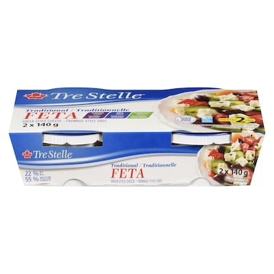 Tre Stelle Feta Cheese Twin Pack 280 g, $3.21/100g