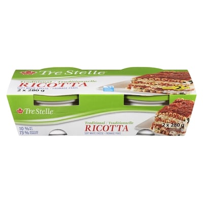Tre Stelle Ricotta Traditional Twin Pack 560 g, $1.61/100g