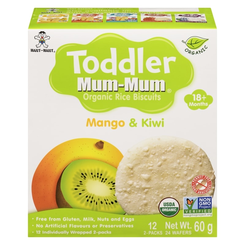 Mum-Mum Organic Rice Biscuits, Mango & Kiwi