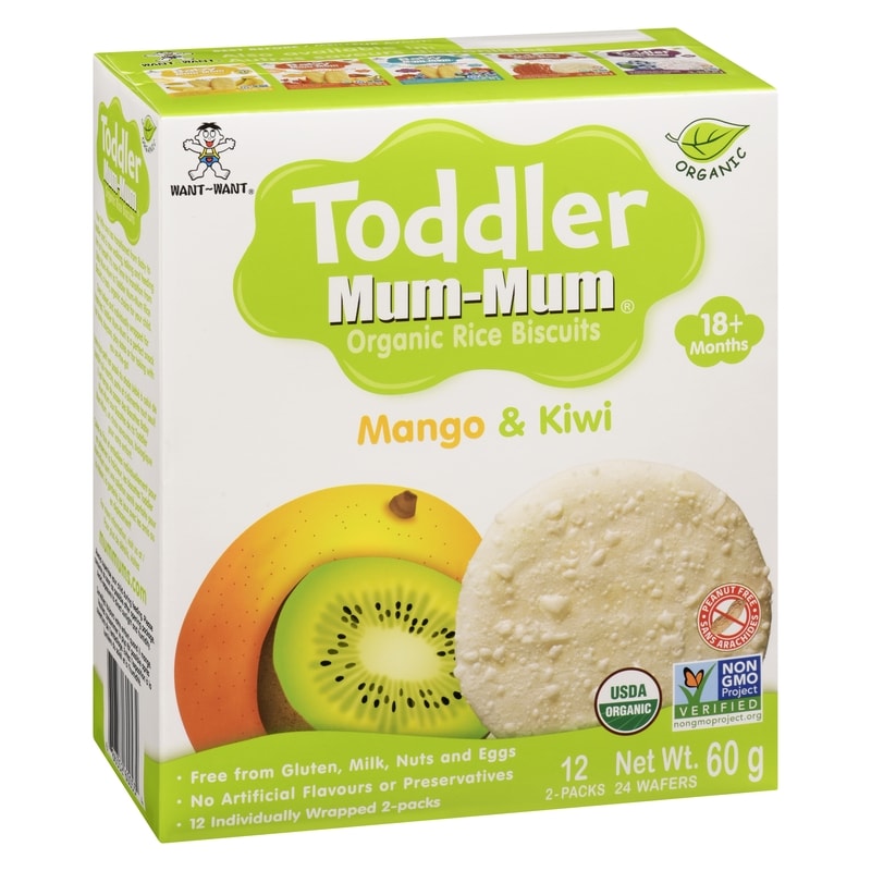 Mum-Mum Organic Rice Biscuits, Mango & Kiwi