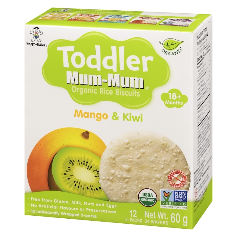 Mum-Mum Organic Rice Biscuits, Mango & Kiwi