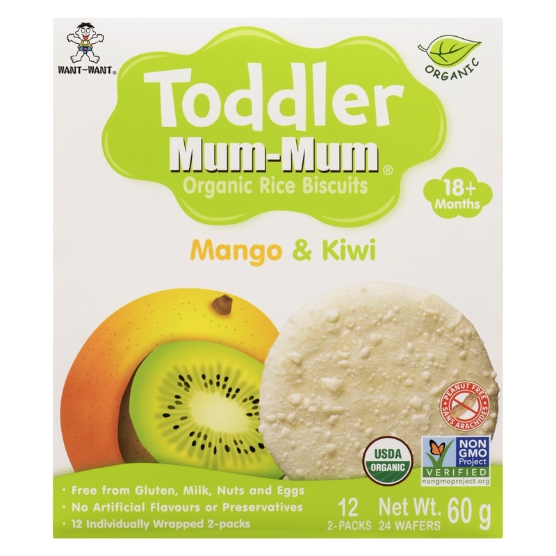 Mum-Mum Organic Rice Biscuits, Mango & Kiwi