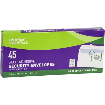 Everyday Essentials Envelopes, 45-count 1 ea, $3.00/1ea