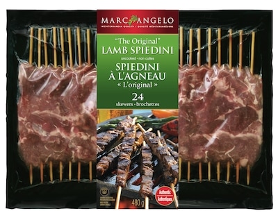 Marc Angelo Spiedini à l’agneau 480 g, 5,62 $/100g