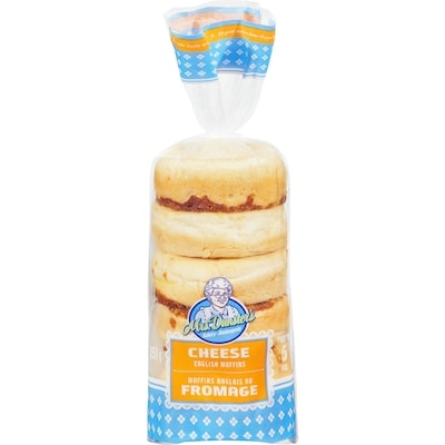 Mrs. Dunster’s Muffins anglais au fromage 6x58.0 g, 6,36 $/100g