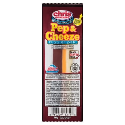 Chris Brothers Nibbler Pak, fromage et pepperoni 46 g, 6,07 $/100g