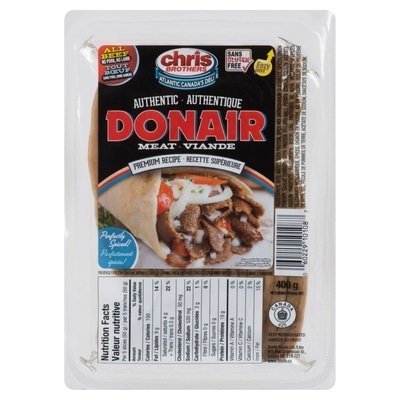 Chris Brothers Viande Donair Authentique 400 g, 2,00 $/100g